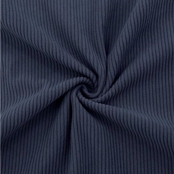 NWT Corduroy Colorblock Pullover Top Beige & Blue With Brown Accents Size XL - Picture 5 of 10